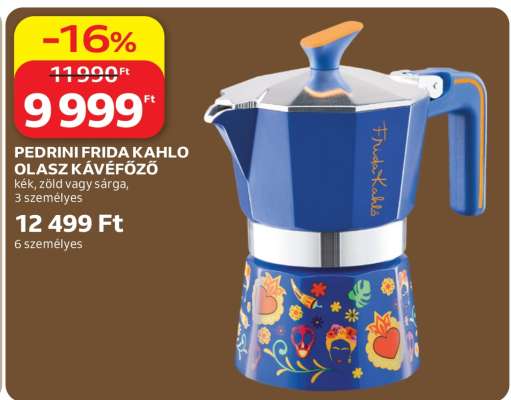 PEDRINI FRIDA KAHLO OLASZ KÁVÉFŐZŐ
