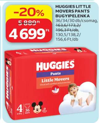 HUGGIES LITTLE MOVERS PANTS BUGYIPELENKA
