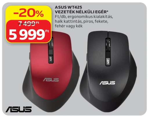 ASUS WT425 VEZETÉK NÉLKÜLI EGÉR