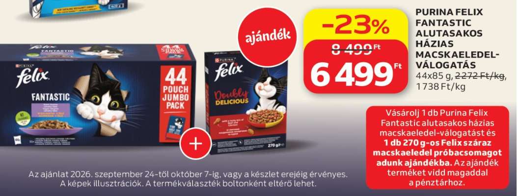 PURINA FELIX FANTASTIC ALUTASAKOS HÁZIAS MACSKAELEDEL-VÁLOGATÁS
