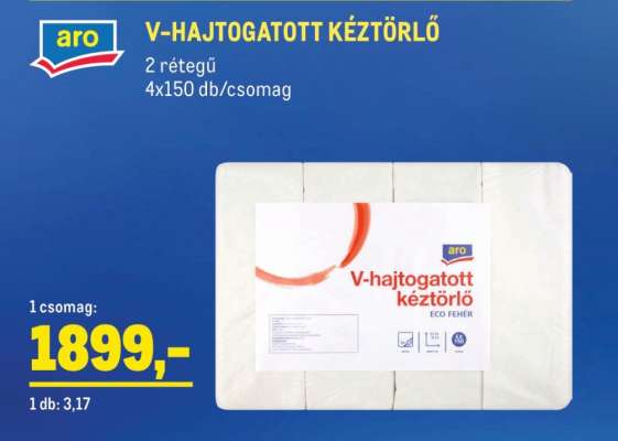 aro V-HAJTOGATOTT KÉZTÖRLŐ