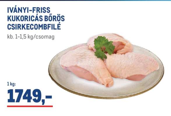 IVÁNYI - FRISS KUKORICÁS BŐRÖS CSIRKECOMBFILÉ