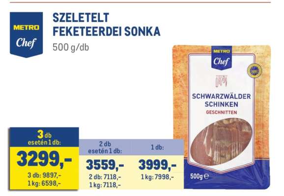METRO Chef SZELETELT FEKETEERDEI SONKA