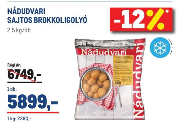 NÁDUDVARI SAJTOS BROKKOLIGOLYÓ