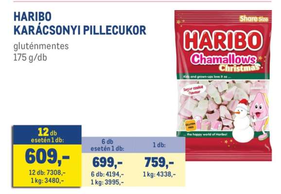 HARIBO KARÁCSONYI PILLECUKOR