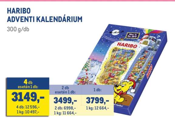 HARIBO ADVENTI KALENDÁRIUM