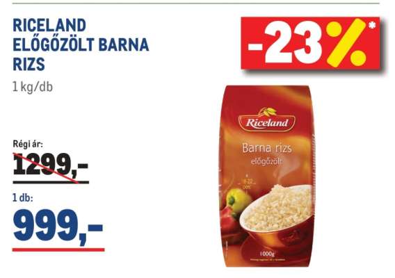 Riceland előgőzölt Barna rizs
