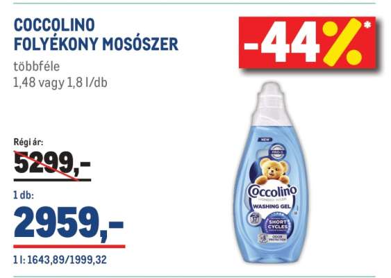 COCCOLINO FOLYÉKONY MOSÓSZER