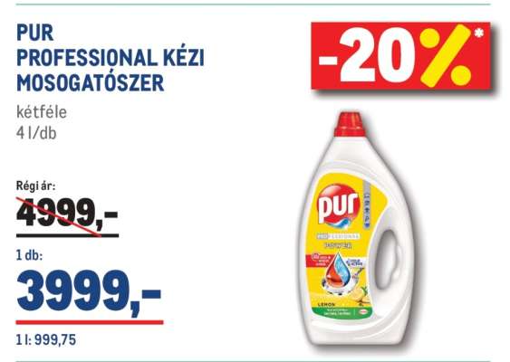 PUR PROFESSIONAL KÉZI MOSOGATÓSZER