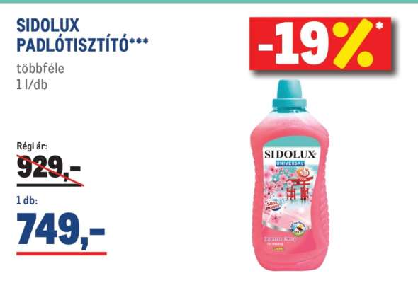 SIDOLUX PADLÓTISZTÍTÓ