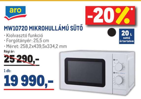 aro MW10720 MIKROHULLÁMÚ SÜTŐ
