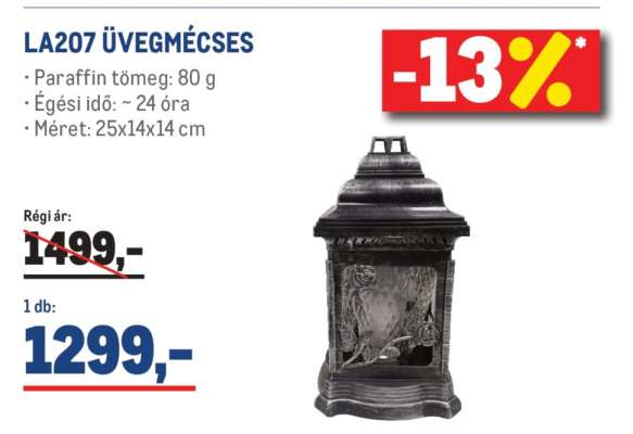 LA207 ÜVEGMÉCSES