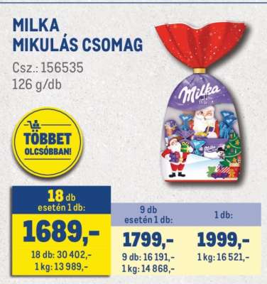 MILKA MIKULÁS CSOMAG