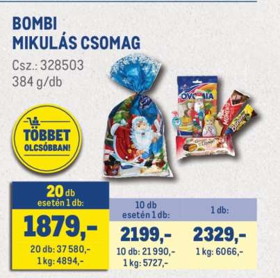 BOMBI MIKULÁS CSOMAG