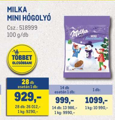 MILKA MINI HÓGOLYÓ