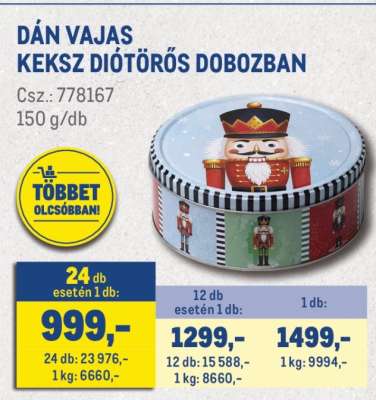 DÁN VAJAS KEKSZ DIÓTÖRŐS DOBOZBAN