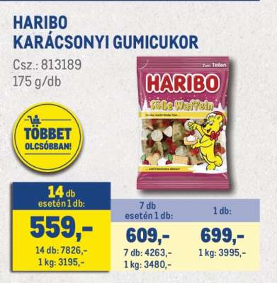 HARIBO KARÁCSONYI GUMICUKOR