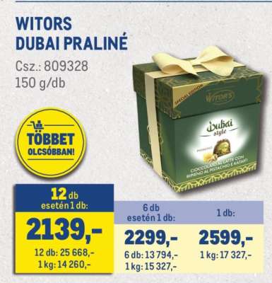 WITORS DUBAI PRALINÉ