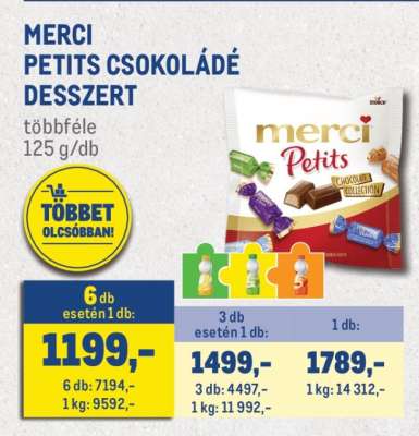 MERCI PETITS CSOKOLÁDÉ DESSZERT