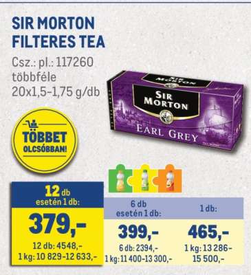 Sir Morton filteres tea