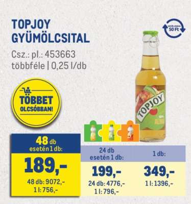 Topjoy gyümölcsital