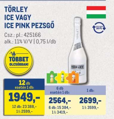TÖRLEY ICE VAGY ICE PINK PEZSGŐ