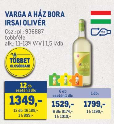 VARGA A HÁZ BORA IRSAI OLIVÉR