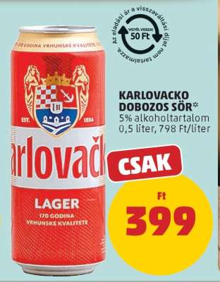 Karlovacko Dobozos Sör