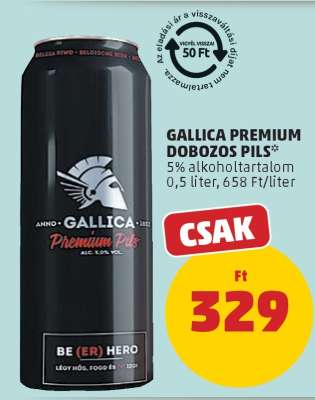 GALLICA PREMIUM DOBOZOS PILS