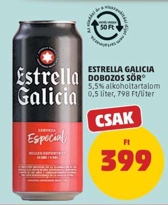 ESTRELLA GALICIA DOBOZOS SÖR