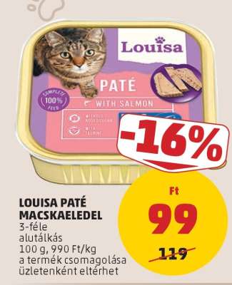 LOUISA PATÉ MACSKAELEDEL