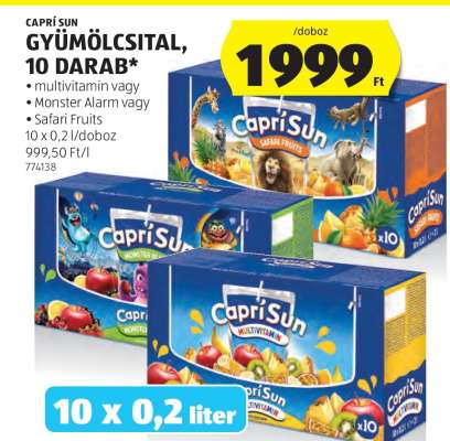Capri-Sun Gyümölcsital, 10 darab