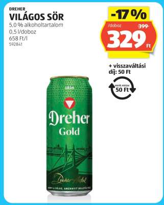 DREHER Világos sör
