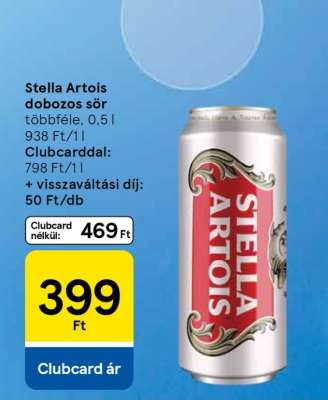 Stella Artois dobozos sör