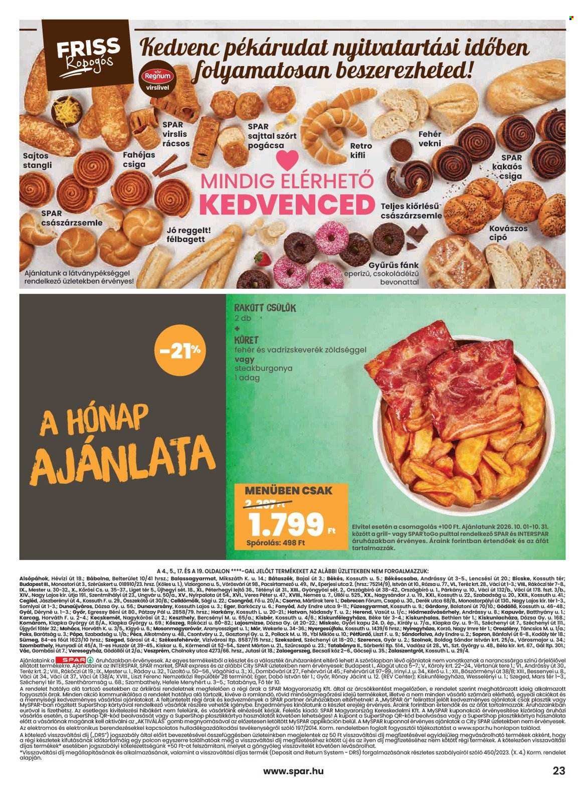 SPAR akciós újságok - 2026.10.01 - 2026.10.07. Oldal 23