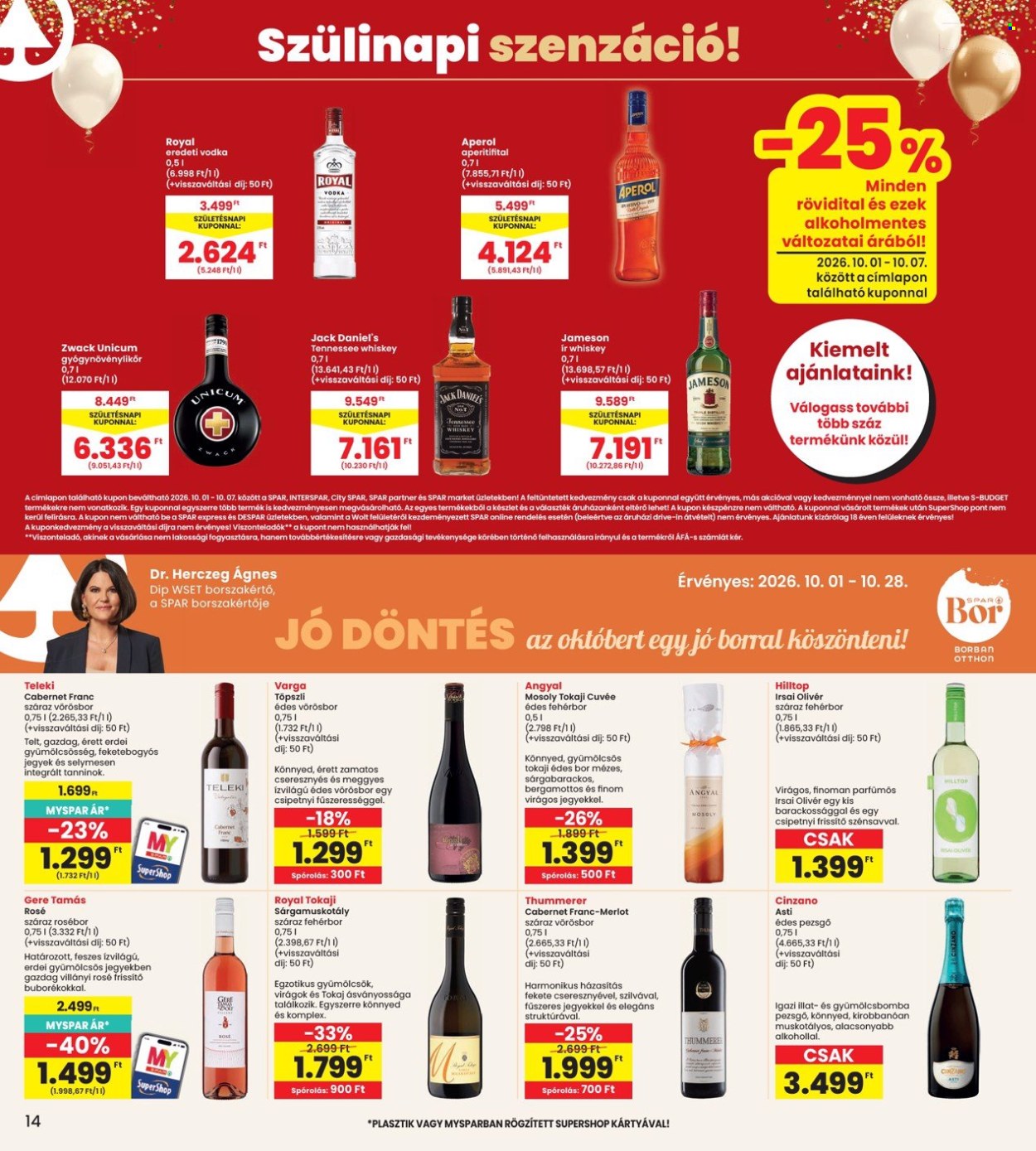 INTERSPAR akciós újságok - 2026.10.01 - 2026.10.07. Oldal 14