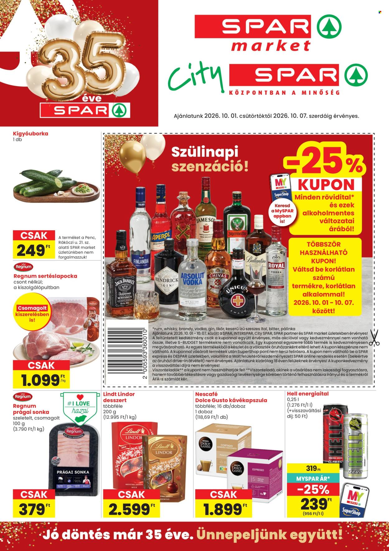 SPAR akciós újságok - 2026.10.01 - 2026.10.07. Oldal 1