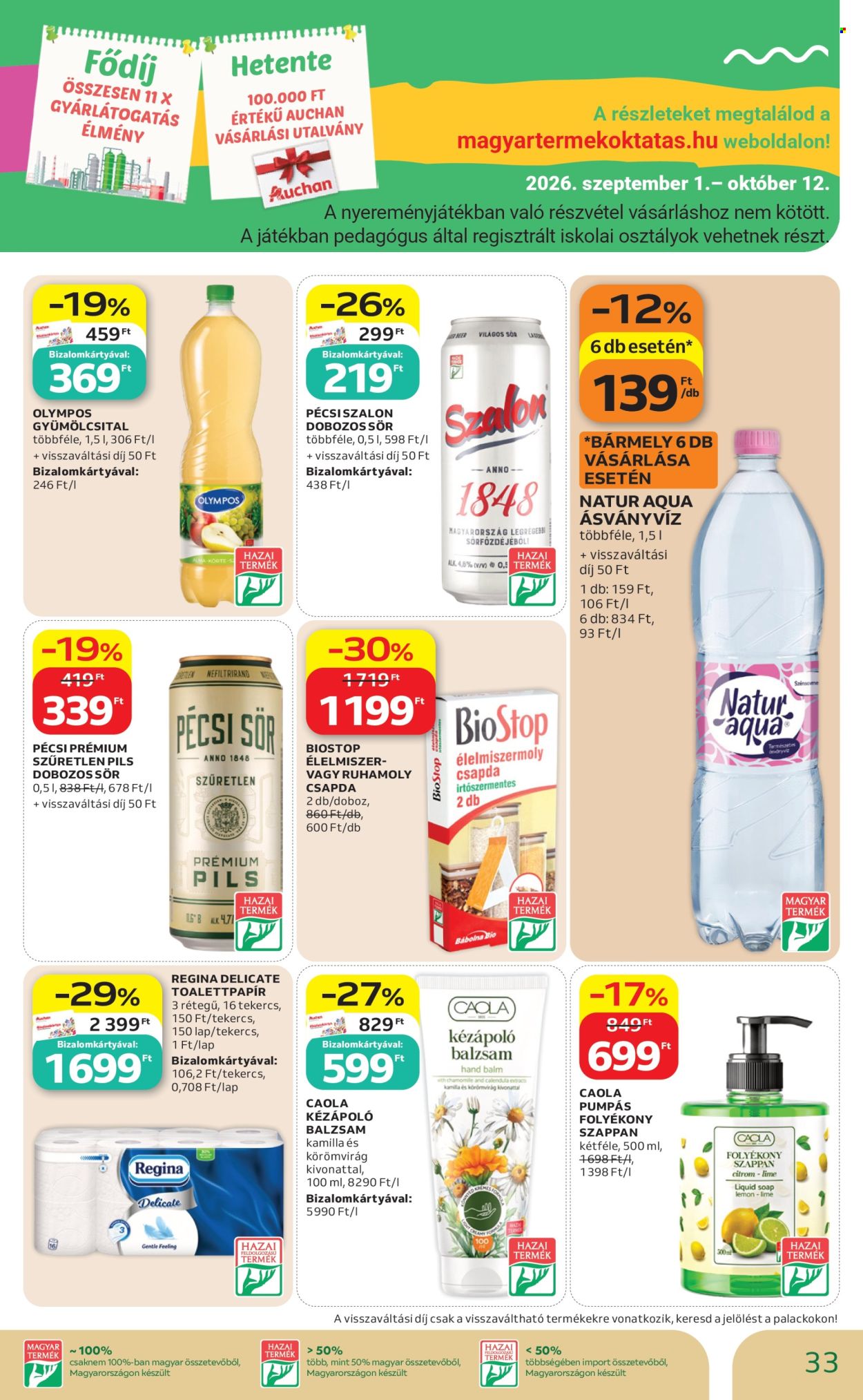 Auchan akciós újságok - 2026.10.01 - 2026.10.07. Oldal 33