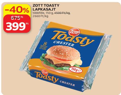 Zott Toasty Lapkasajt