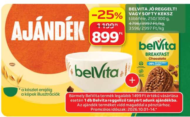 BELVITA JÓ REGGELT! VAGY SOFTY KEKSZ