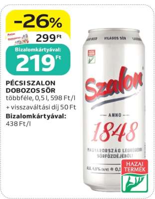 Pécsi Szalon Dobozos Sör