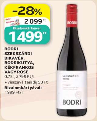 BODRI SZEKSZÁRDI BIKAVÉR, BODRIKUTYA, KÉKFRANKOS VAGY ROSÉ
