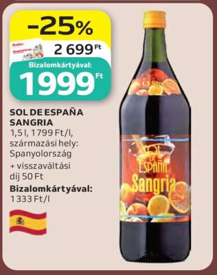 SOL DE ESPAÑA SANGRIA