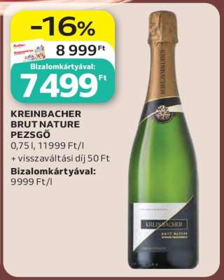 KREINBACHER BRUT NATURE PEZSGŐ