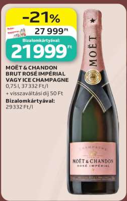 MOËT & CHANDON BRUT ROSÉ IMPÉRIAL VAGY ICE CHAMPAGNE