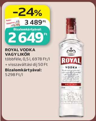 ROYAL VODKA VAGY LIKŐR
