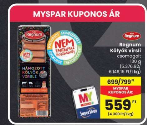 Regnum Kölyök virsli csomagolt