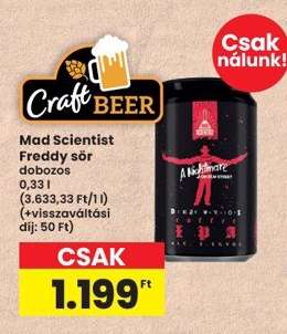Mad Scientist Freddy sör dobozos