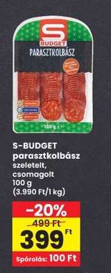 S-BUDGET parasztkolbász