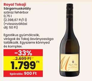 Royal Tokaji Sárgamuskotály